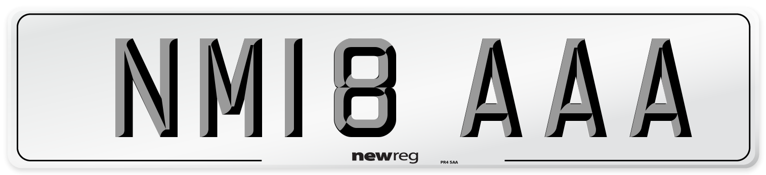 NM18 AAA Number Plate from New Reg
